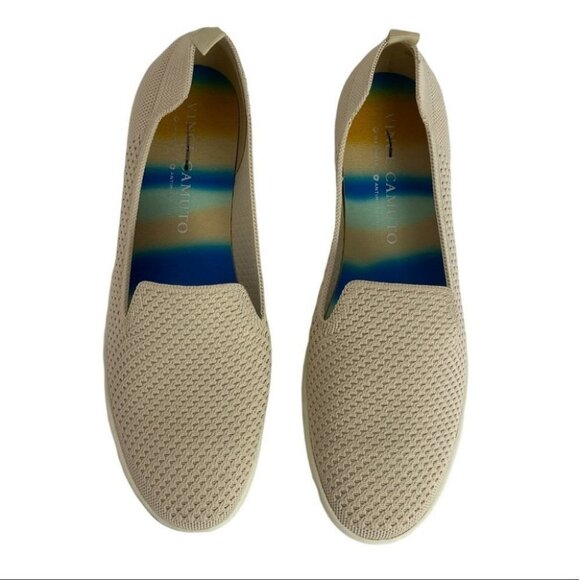 Vince Camuto Beige Nude Washable Knit Slip On Sneakers Size 9.5 Nordstrom Shoes - Picture 7 of 10